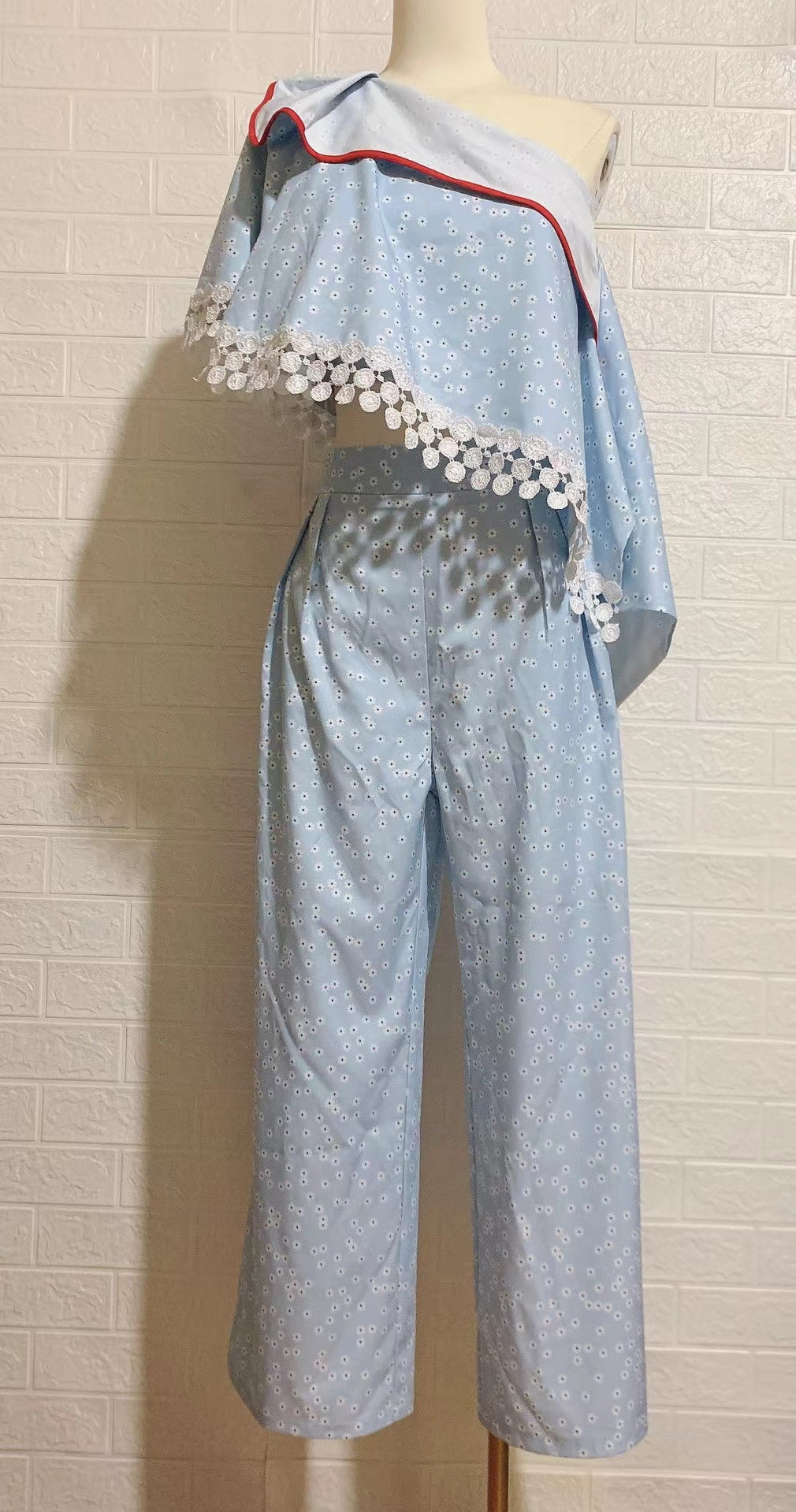 ONE SET PRINTING FLOWERS TOP AND LONG PANTS