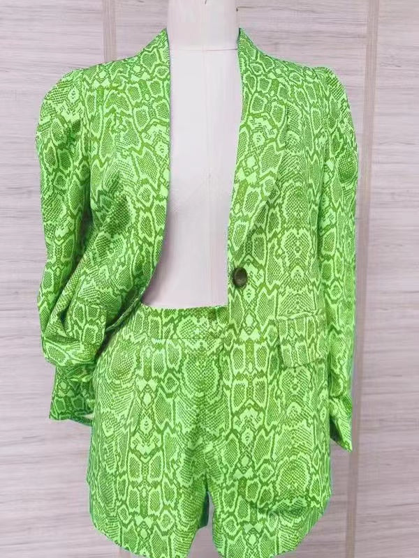 BLAZER ONE SET SHORT PANTS BLAZER LONG SLEEVERS