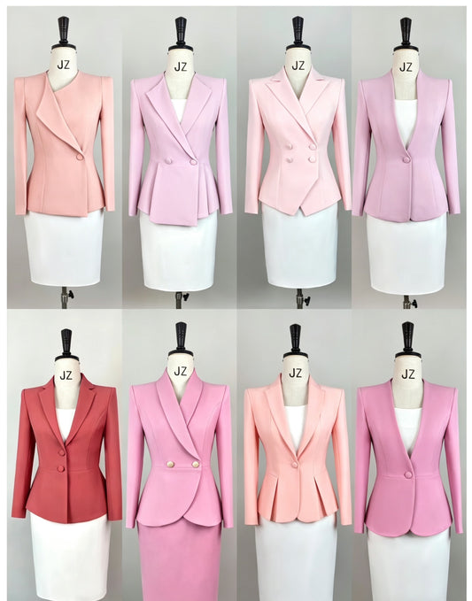 BLAZER LONG SLEEVES Women's suit jacket, professional office wear, suitable for live streaming and on-camera appearance