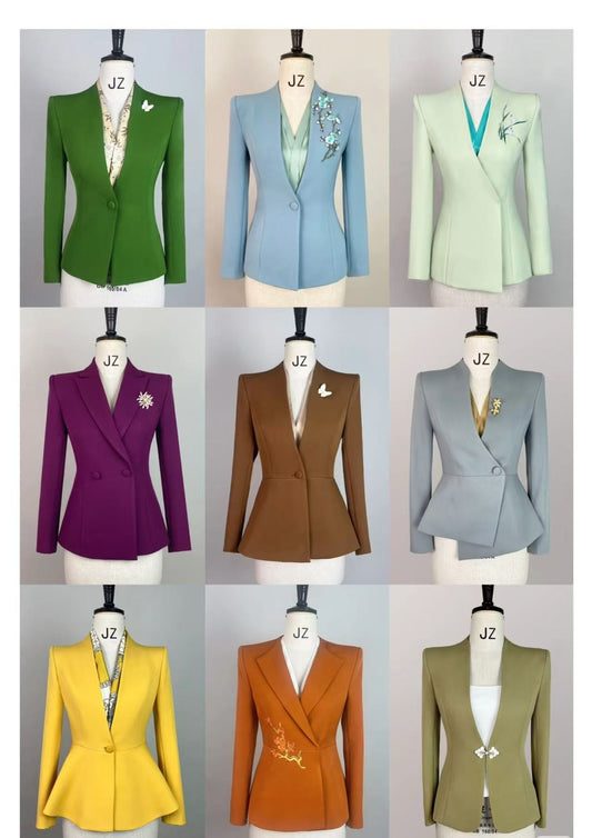 Women's suit Blazer, professional office wear, suitable for live streaming and on-camera appearance