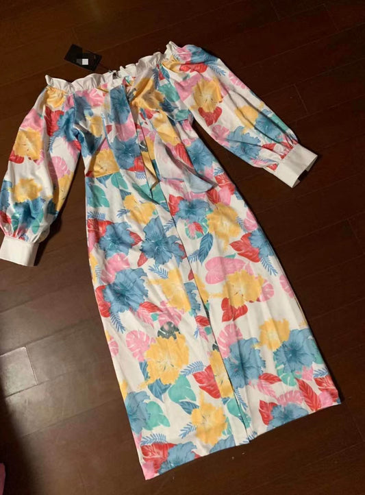 DRESS PRINTING FLOWERS