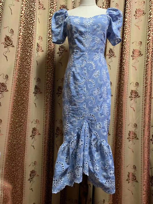 DRESS EMBOIDERY FLOWERS DRESS