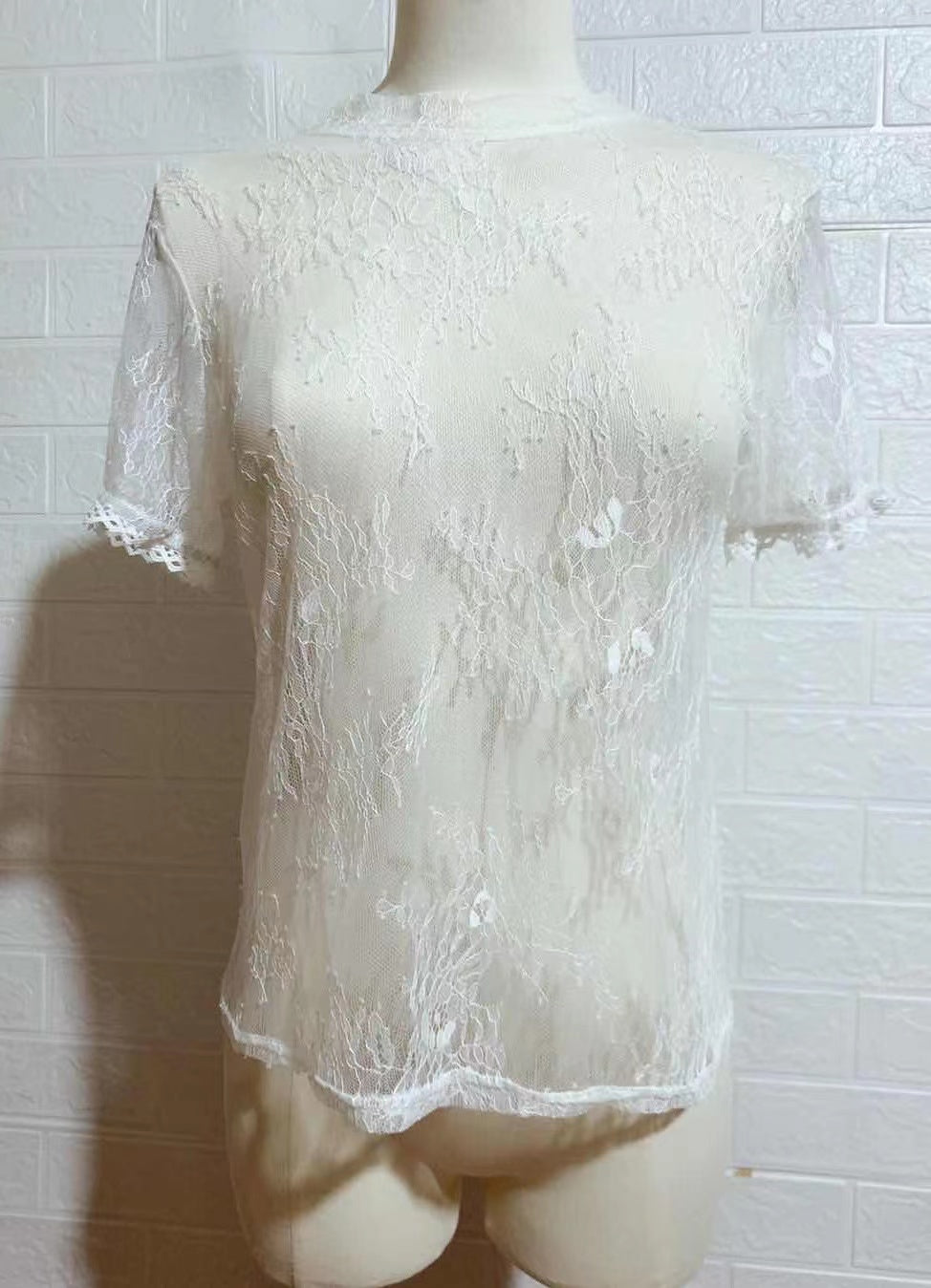 ONE SET JEANS DRESS  LACE TOP