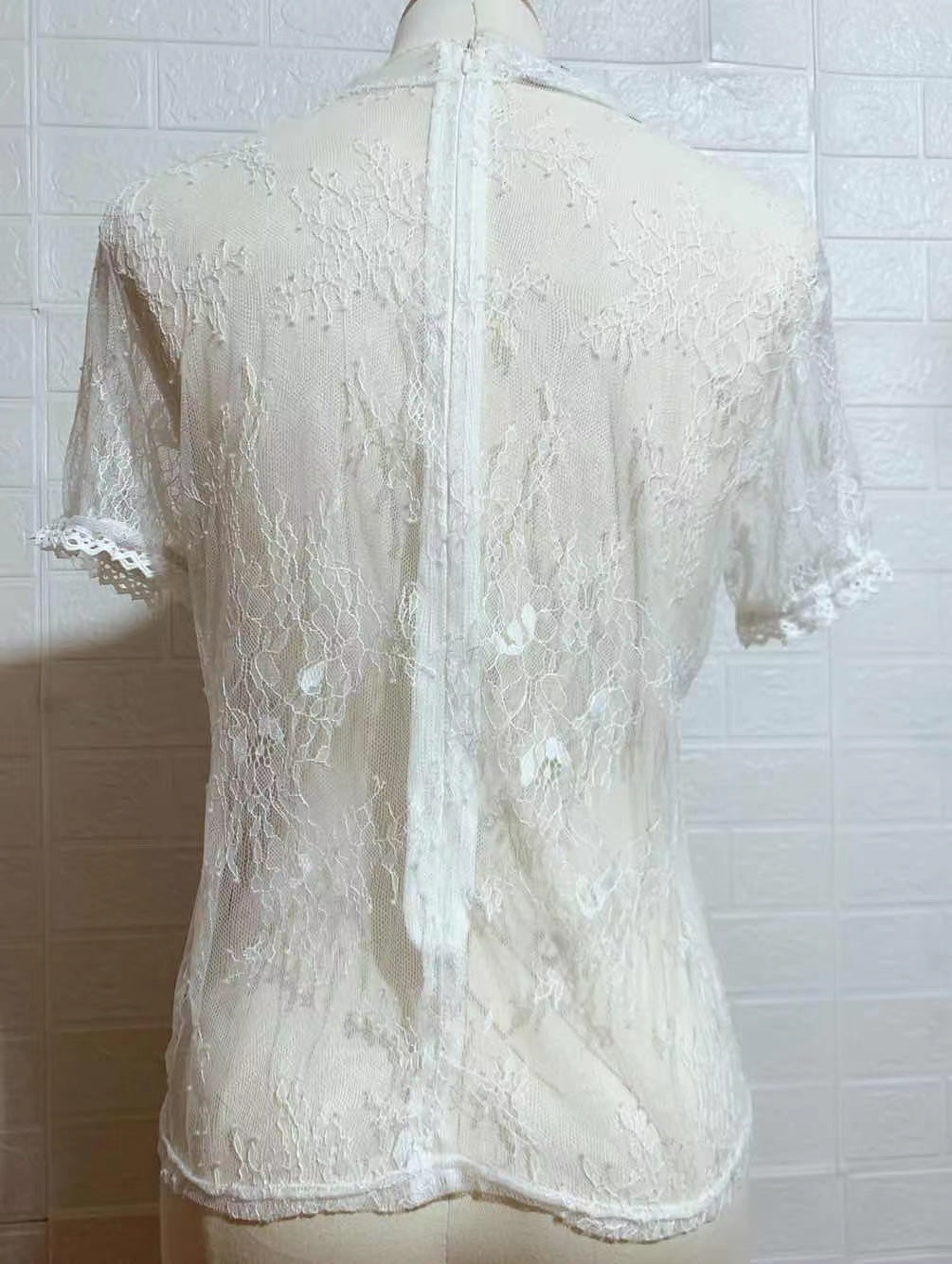 ONE SET JEANS DRESS  LACE TOP