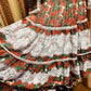 DRESS PRINTING FLOWER LACE DRESS