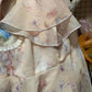 DRESS PEINTING FLOWERS EMBRIDERY LACE LONG DRESS
