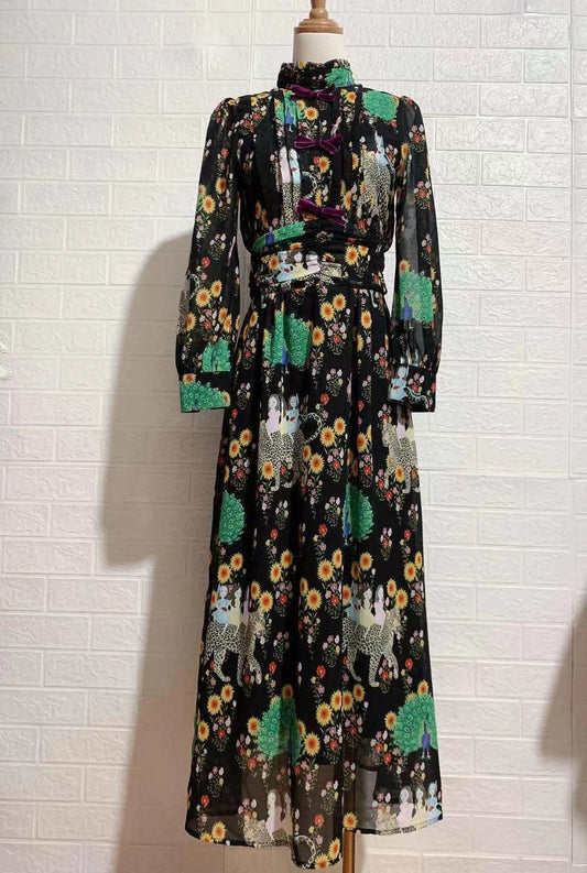 DRESS PRINTING FLOWERS DRESS