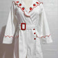 JUMPSUITS LONG SLEEVES EMBROIDERY SDRAWBERRY SHORT JUMPSUITS