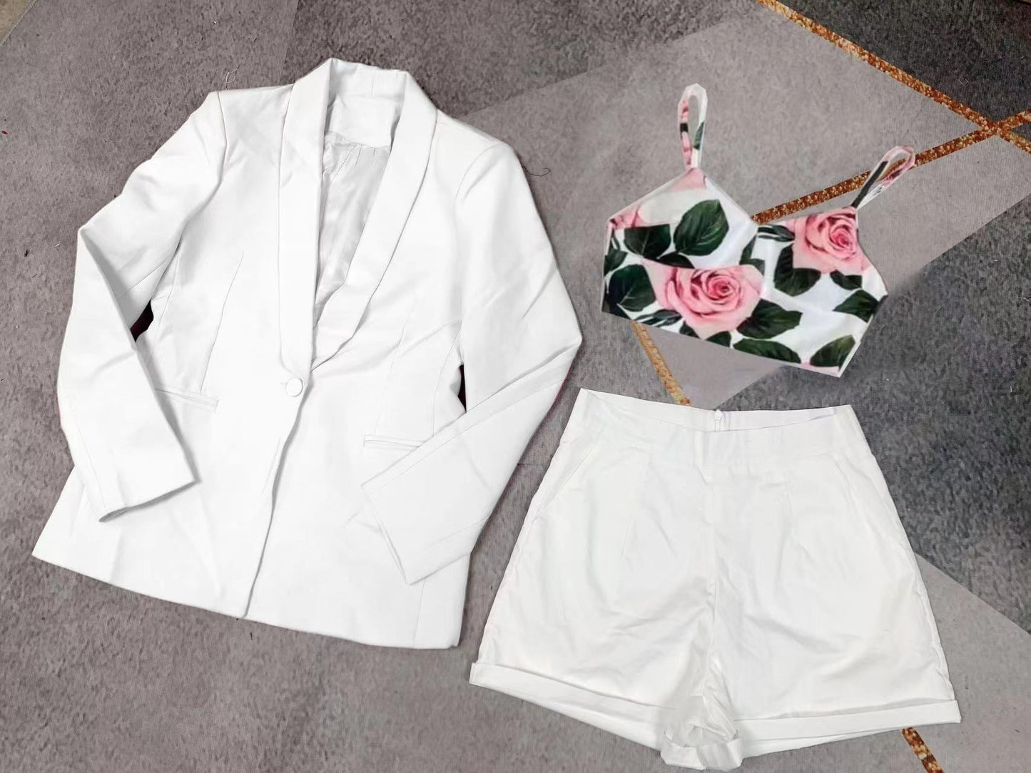 BLAZER ONE SET 3 PCS SKIRTS INNER LONG SLEEVES BLAZER