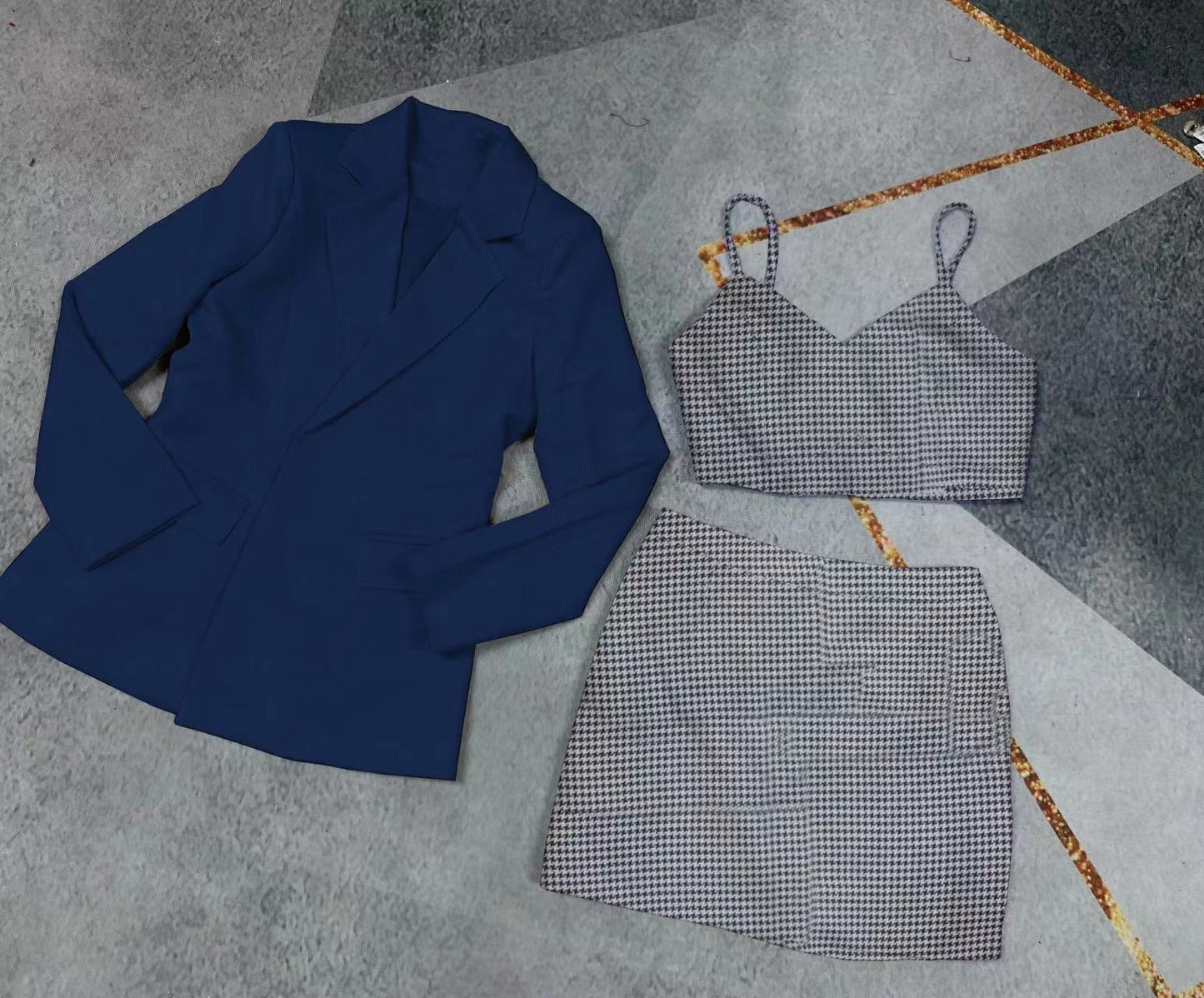 BLAZER ONE SET 3 PCS SKIRTS INNER LONG SLEEVES BLAZER