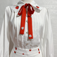 ONE SET EMBROIDERY TOP AND PRINTING PANTS